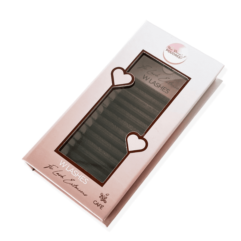 Cils en W 5D BROWN 0.07 C ou CC de 7 à 14 ou 7-14 mixt